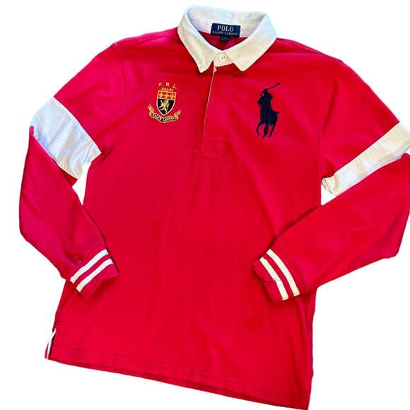 Polo Ralph Lauren Youth Medium 10/12 Long Sleeve Polo with Big Pony - Picture 1 of 6
